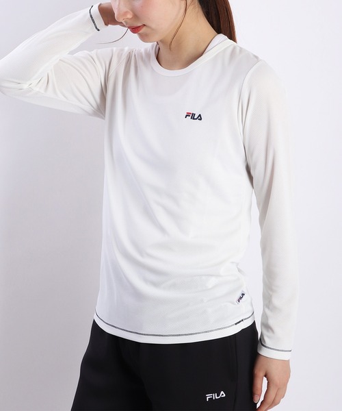 FILA（フィラ） tシャツ レディース ダブルメッシュ ワンポイント刺繍
