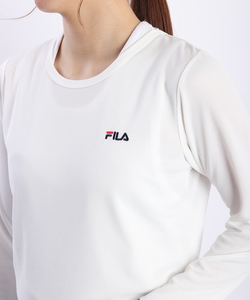 FILA（フィラ） tシャツ 速乾 レディース ダブルメッシュ ワンポイント