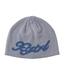 ニットキャップ・ビーニー [NICK&NICOLE] CASHMERE LETTERING JAQUARD BEANIE_ GRAY ニットキャップ・ビーニー [NICK&NICOLE] CASHMERE LETTERING