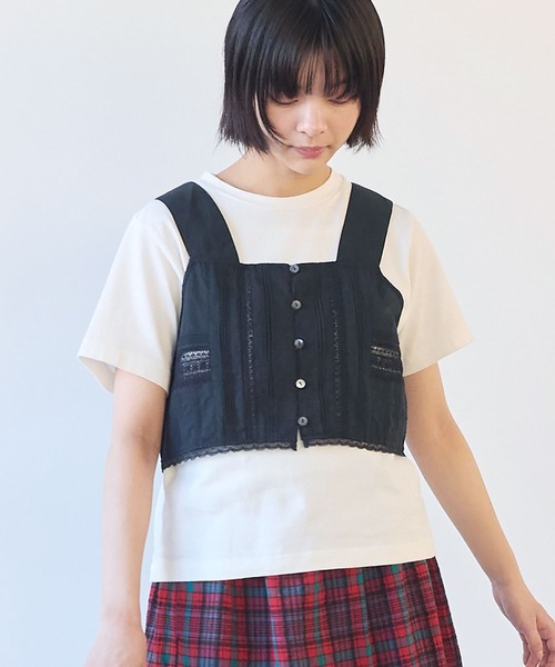 ブラウス シャツ antique lace ビスチェ レディース