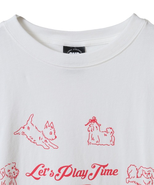 Candy Stripper tシャツ LET'S PLAY TIME Tシャツ レディース