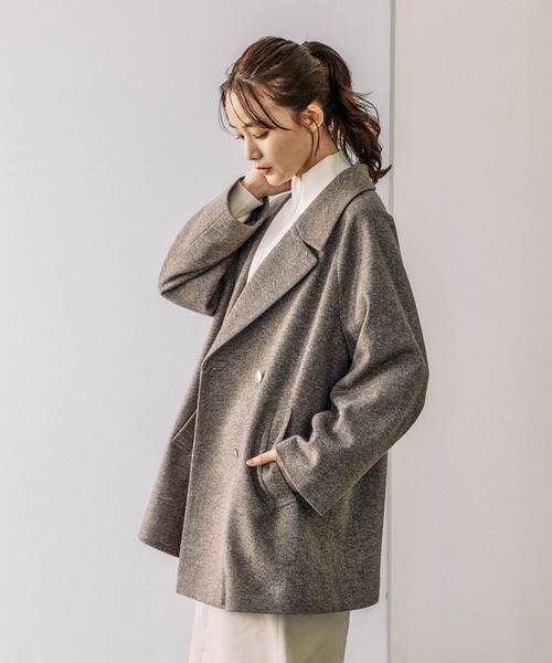 GLOBAL WORK（グローバルワーク） チェスターコート MEDIUM ネイビー