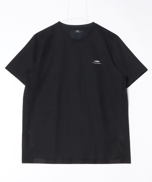 TIGORA 半袖　メンズM  黒 TIGORA（ティゴラ） tシャツ ランニング メンズ半袖Tシャツ ジャガード