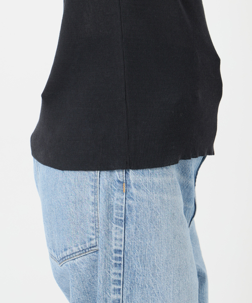 Spick&Span ニット Spick＆Span ニット セーター 18Gシアーリブハーフスリーブ