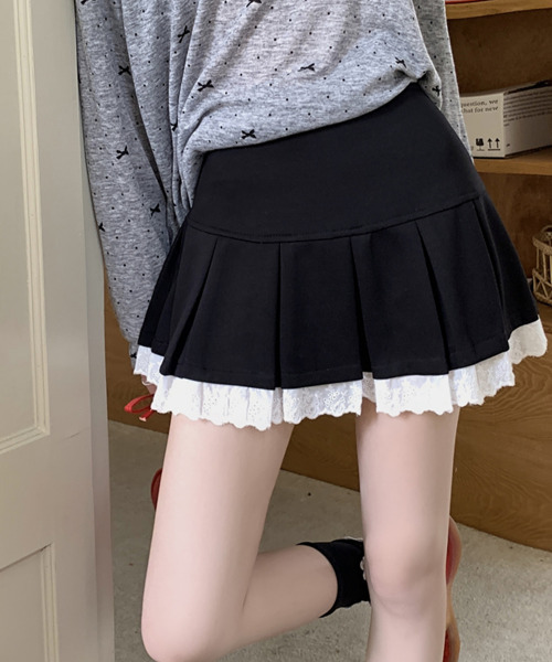 スカート プリーツ レース ミニスカート : ZOZOTOWN Yahoo!店 - 通販