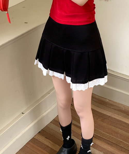 スカート プリーツ レース ミニスカート : ZOZOTOWN Yahoo!店 - 通販