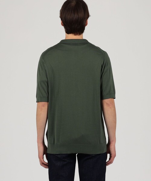 JOHN SMEDLEY グレー ポロシャツ Mサイズ JOHN SMEDLEY セーター ニット DONNELLY コットン スキッパー