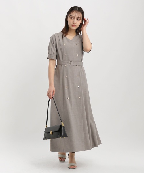 BPN ワンピース Andemiu ワンピース トレンチフウVネックワンピース451378 : ZOZOTOWN