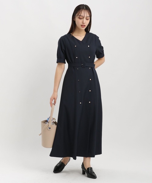 BPN ワンピース Andemiu ワンピース トレンチフウVネックワンピース451378 : ZOZOTOWN