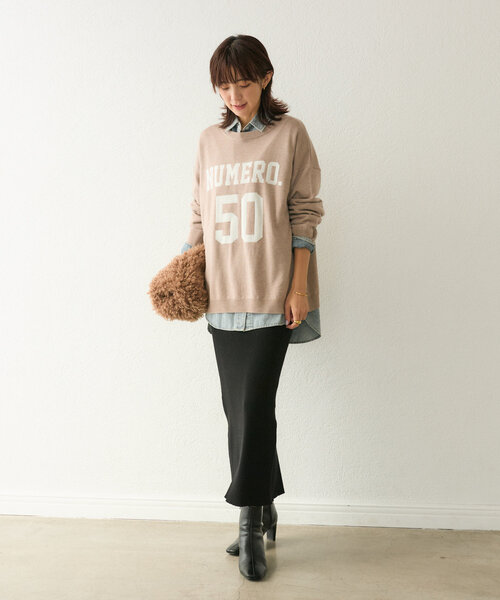 「RIVE DROITE」 長袖ニット FREE グレー レディース_画像9