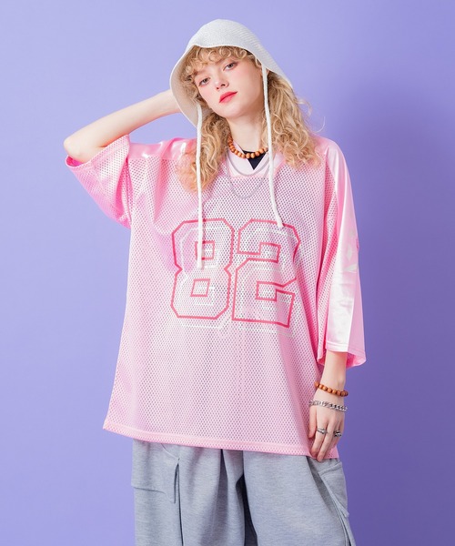 トップス k ankoROCK tシャツ a.p.o.v. -ankoROCK's select- コンビメッシュ