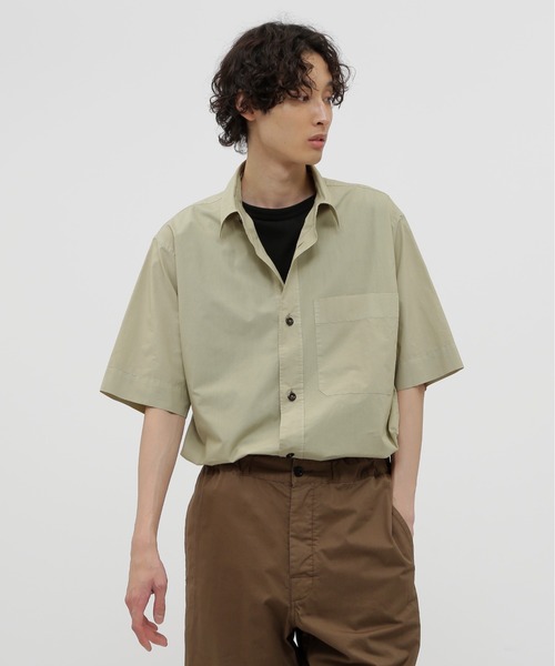 MHL. カーキ コットンジャケットシャツ MHL. シャツ COTTON RAMIE POPLIN メンズ : ZOZOTOWN Yahoo!店