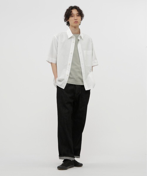 【MHL 】コットンシャツ size 1 ホワイト MHL コットンホワイトシャツ サイズ1新品 通販