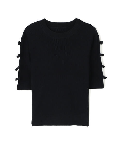 ニット セーター リボンスリーブニットTOP レディース NATURAL BEAUTY BASIC ニット セーター リボンスリーブニット