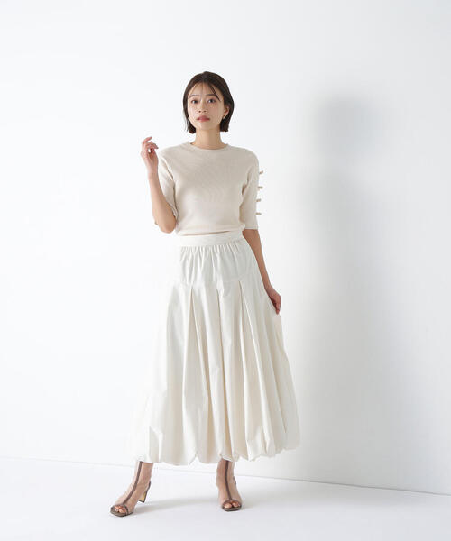 NATURAL BEAUTY BASIC　リボンニット オフショルフリルリボンニット | NATURAL BEAUTY BASIC