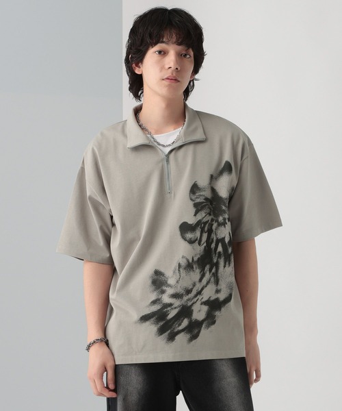 PEARLY GATES - 【ユウ】 天竺波ロゴプリントシャツメンズ サイズ4【波柄‼️】 HARE tシャツ ハーフZIPモチーフプリントカット(HARE) メンズ