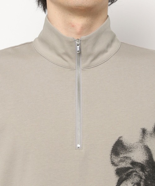 HARE tシャツ ハーフZIPモチーフプリントカット(HARE) メンズ