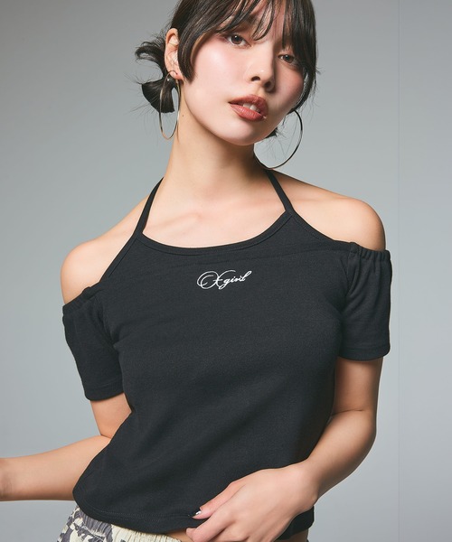 tシャツ LAYERED STYLE HALTERNECK TOP レディース
