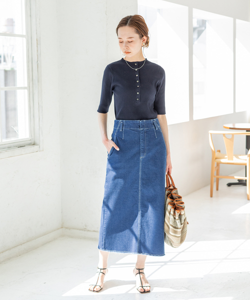 IENA イエナ Aラインデニムスカート 36 ブルー IENA 「IENA」 デニムスカート 36 ブルー レディース : ZOZOTOWN