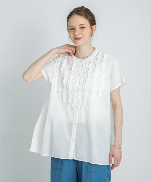 URBAN RESEARCH Sonny Label ブラウス シャツ エアリーコットンフリル