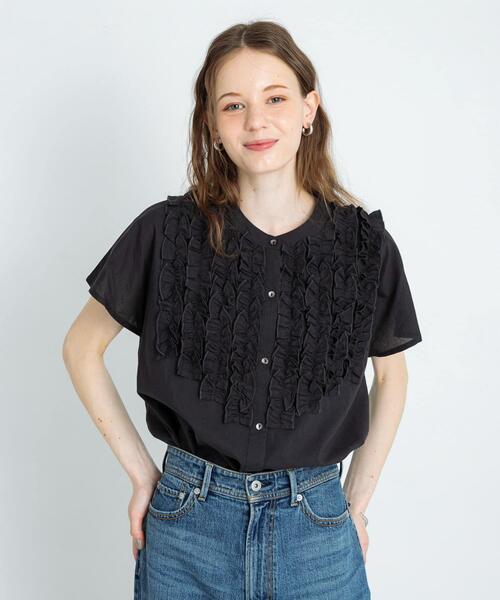 URBAN RESEARCH Sonny Label ブラウス シャツ エアリーコットンフリル