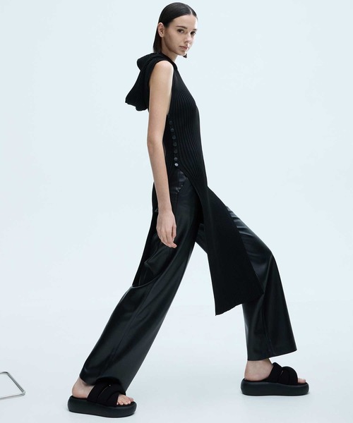 CHARLES ＆ KEITH サンダル ストレッチ ファブリックストラッ