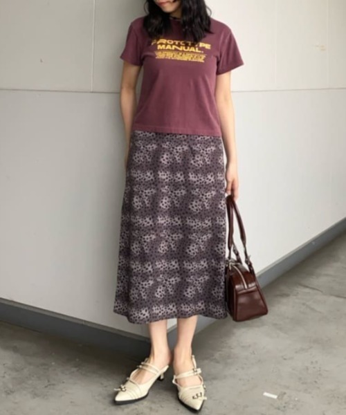 SLY（スライ） スカート LEOPARD MIDI SK レオパード ミディ スカート