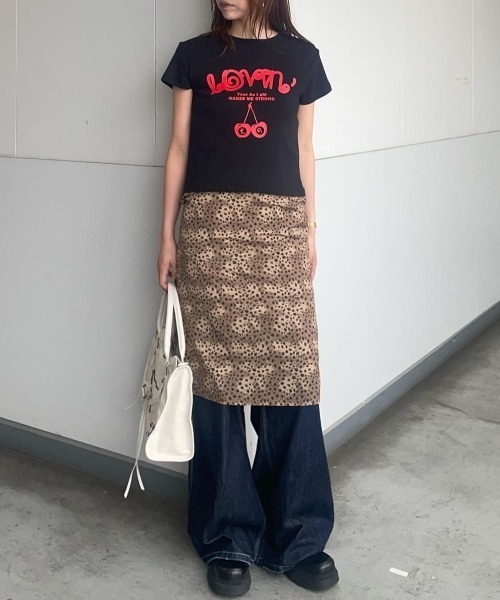 SLY（スライ） スカート LEOPARD MIDI SK レオパード ミディ スカート