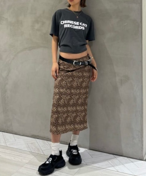 SLY（スライ） スカート LEOPARD MIDI SK レオパード ミディ スカート