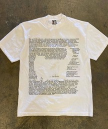 FreeZone tシャツ キャットシルエットテキストプリントTシャツ メンズ