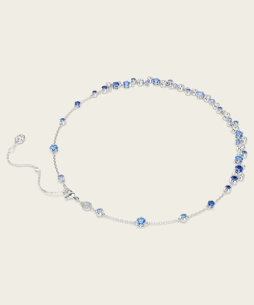 【SWAROVSKI】Constella ブルーネックレス Constella ネックレス, オーバル・カット, ブルー, ロジウム