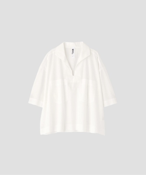 MHL. ブラウス シャツ GARMENT DYE COTTON POPLIN レディース