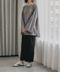 ロング スカート ストレッチベイカースカートの詳細画像4