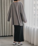 ロング スカート ストレッチベイカースカートの詳細画像5