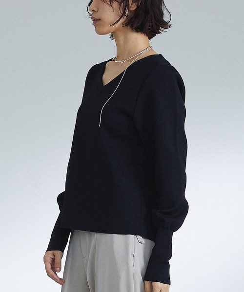 「UNITED TOKYO」 Vネックニット FREE ブルー レディース UNITED TOKYO 「UNITED TOKYO」 Vネックニット FREE ブルー
