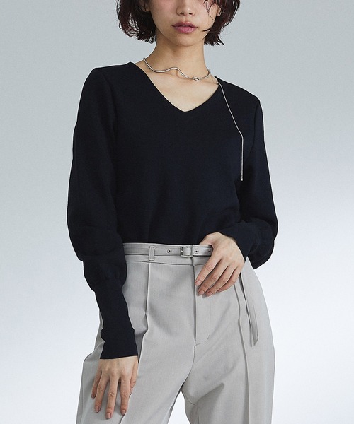 「UNITED TOKYO」 Vネックニット FREE ブルー レディース UNITED TOKYO 「UNITED TOKYO」 Vネックニット FREE ブルー