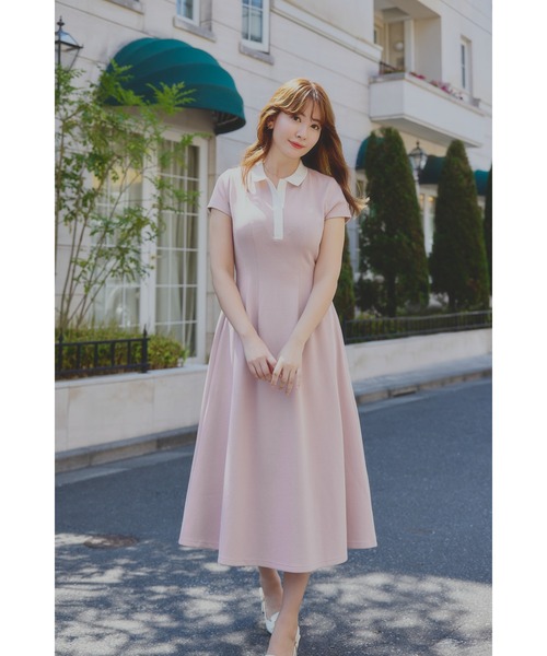 ワンピース Herlipto for her Scalloped Polo Dress Scalloped Polo Dress（ワンピース）｜Her lip to（ハーリップ
