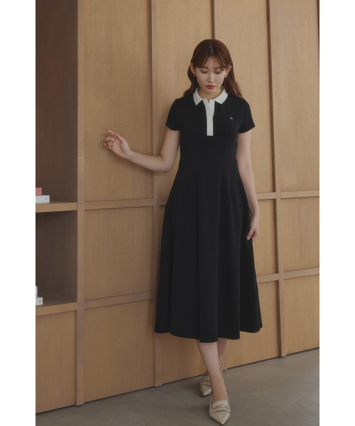ワンピース Short Sleeve Polo Dress Herlipto Her lip to ワンピース Short Sleeve Polo Dress : ZOZOTOWN