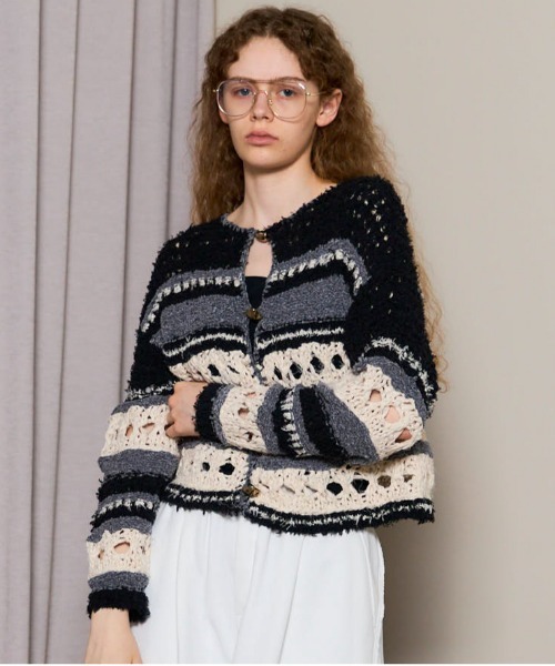 カーディガン 「25AW PRE-ORDER」Hand-knitted Cardigan/ハンドカーディガン「MAISON SPECIAL/メゾンスペ