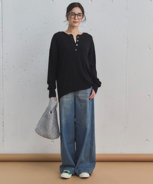 DOUX ARCHIVES（ドゥアルシーヴ） tシャツ ソフトヘンリーネックプル