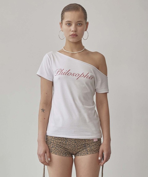 sculptor Tシャツ カットソー 半袖 ホワイト S SCULPTOR（スカルプター） tシャツ Hook Me Up Layered Tee レディース