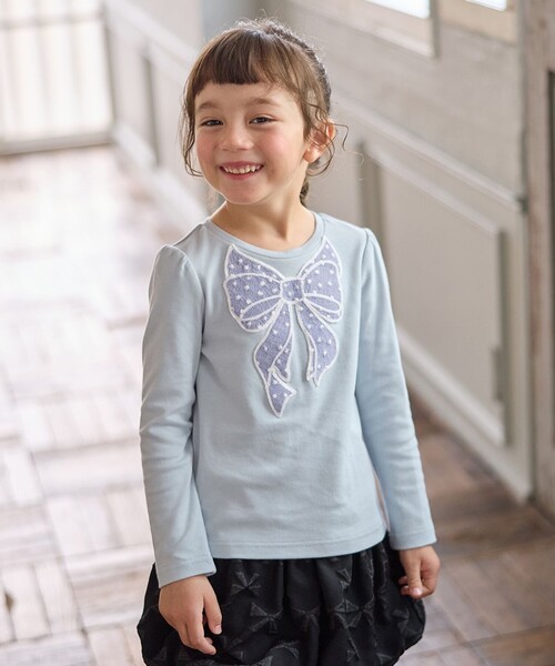 ANY（エニィ） tシャツ ドットリボン 長袖Tシャツ キッズ 子供服 