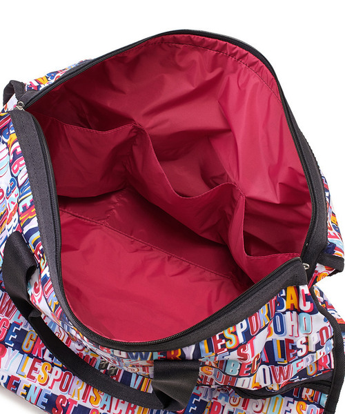 LeSportsac レスポ 地図プリント ラージボストンバッグ レスポートサック Lesportsac ボストンバッグ ポーチ付き 2点セット