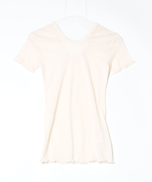 「HAKUJI」 半袖カットソー FREE オフホワイト レディース_画像2