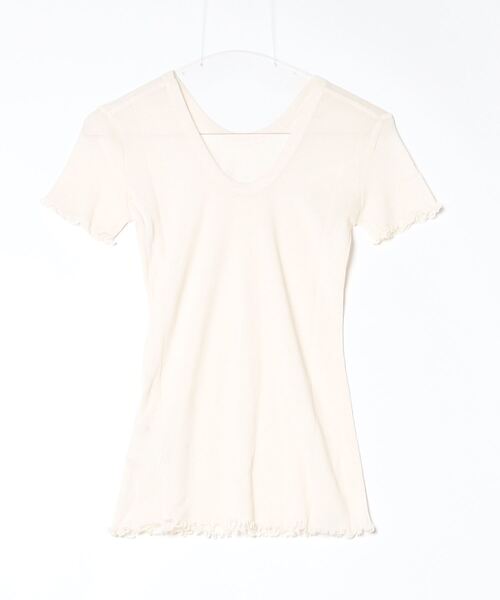 「HAKUJI」 半袖カットソー FREE オフホワイト レディース_画像5