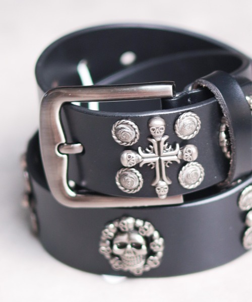 B.I.D. ベルト 「レザーコンチョベルト」 メンズ レディース