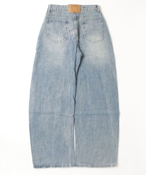 shameless ジーンズ デニム デニムパンツ ラインストーンバックロゴ