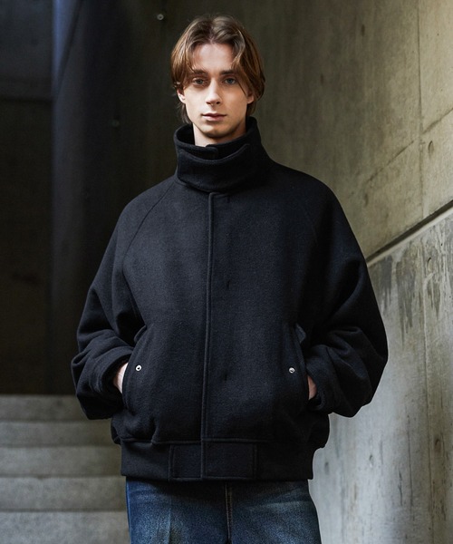 CLEL ブルゾン アウター 「CLEL」Wool Blend Tech Melton 2Way Blouson