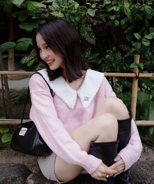 jumelle（ジュメロ） ニット セーター 襟付きクロップドニット
