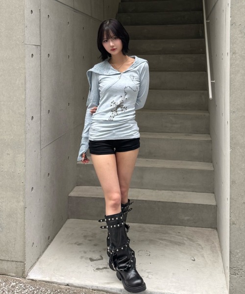 ZIPPER CLUB tシャツ cross ornament tops レディース メンズ